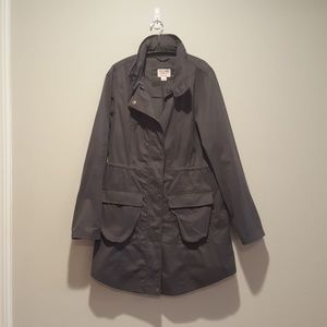 Charcoal gray rain utility jacket